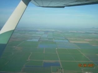 Some farmlands we flew over.